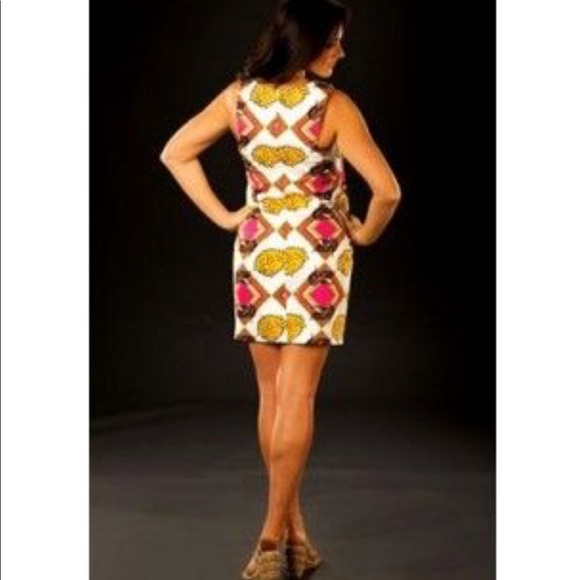 Boutique-Tracy Negoshian geo/floral print dress - Picture 3 of 8